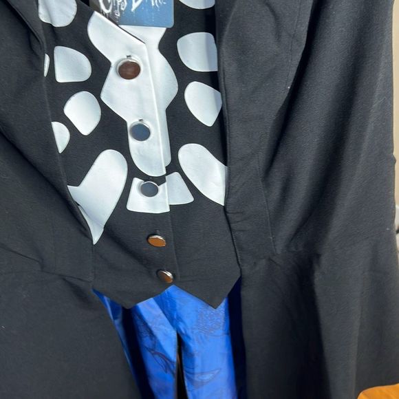 Hot Topic Corpse Bride Skeleton Hi-Low Waistcoat Vest Plus Size 1 NWT - Picture 4 of 9